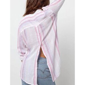 RAILS Sydney Sahara Stripe‎ Button Down Top w/ Split Back - S